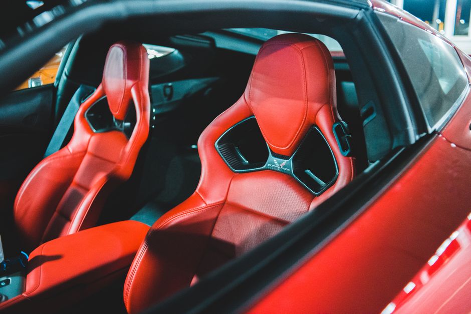Clean car seats after interior detailing