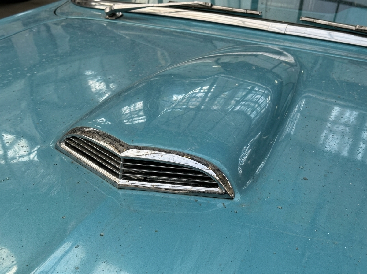 Dull, dusty car paint before detailing
